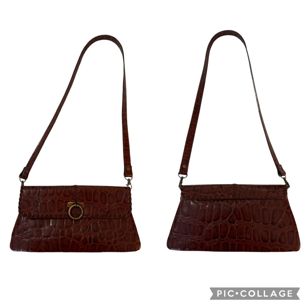 Brown Claudia Roldani Italian Design Purse Handbag Made in Colombia
